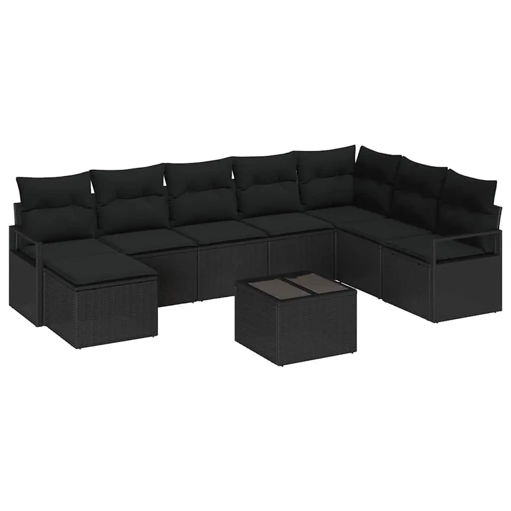 9 Piece Modular Outdoor Sofa Set with Storage