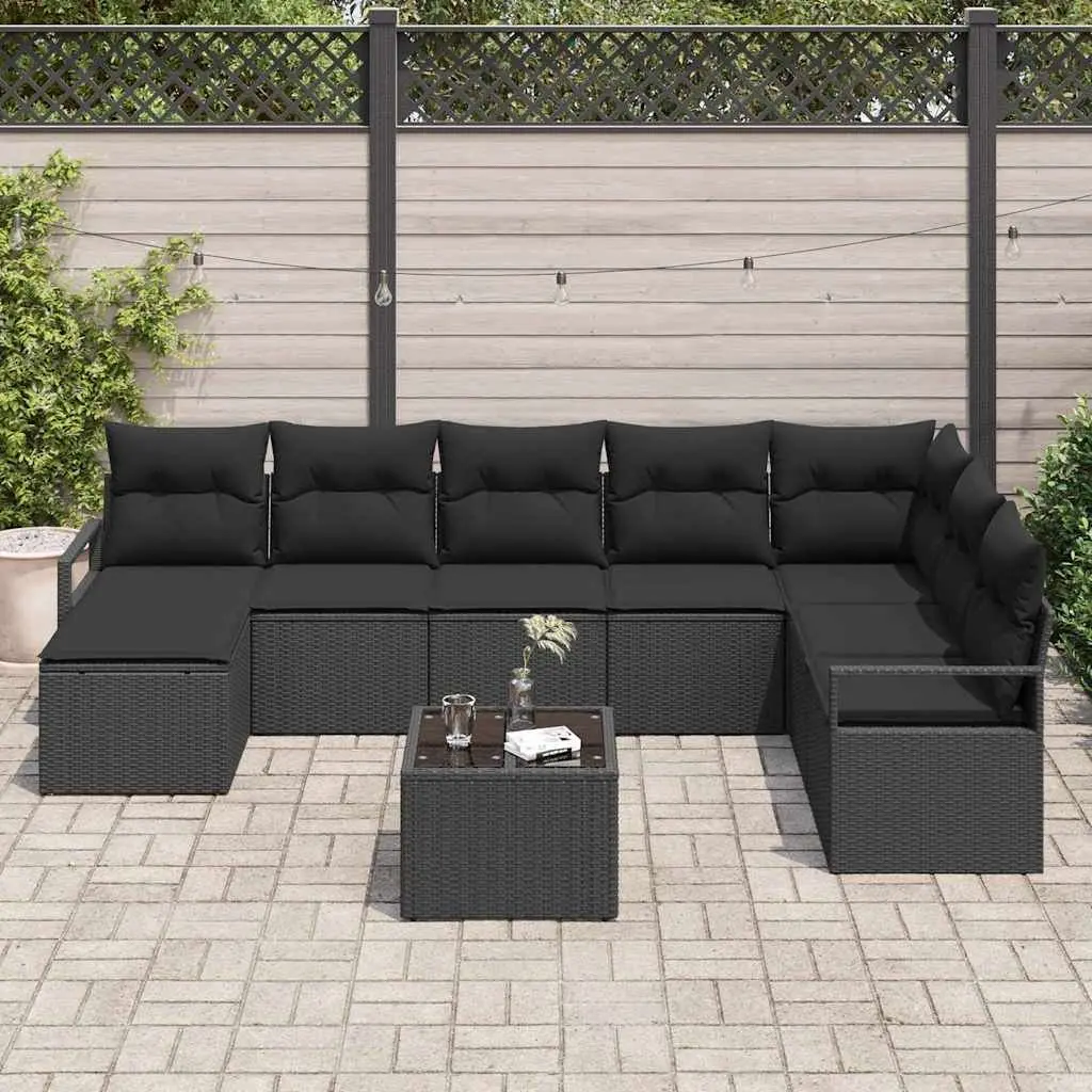 9 Piece Modular Outdoor Sofa Set with Storage