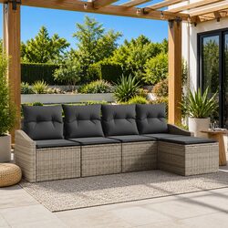 5-Piece Modular Outdoor Sofa Set in Grey