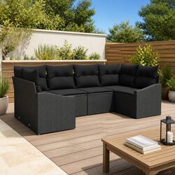 Stylish Modular Outdoor Sofa Set with Acacia Frame