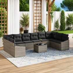 Premium Modular Garden Sofa Set with Storage in Light Grey