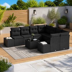 Premium 9 Piece Outdoor Sofa Set with Durable Rattan