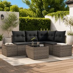 Durable Modular Garden Sofa Set in Light Grey