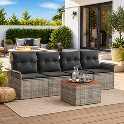 Premium Modular 5 Piece Outdoor Garden Sofa Set