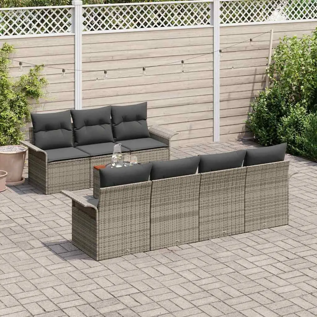 Grey Modular Garden Sofa Set with Storage Bag