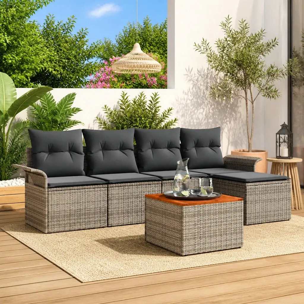 6-Piece Modular Outdoor Garden Sofa Set