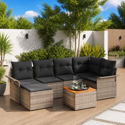 7-Piece Modular Garden Sofa Set for Outdoor Spaces