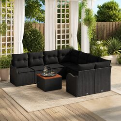 High-Quality 9 Piece Modular Garden Sofa Set with Storage