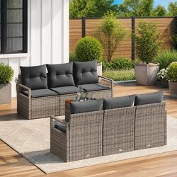 Premium 7-Piece Modular Garden Sofa Set with Storage
