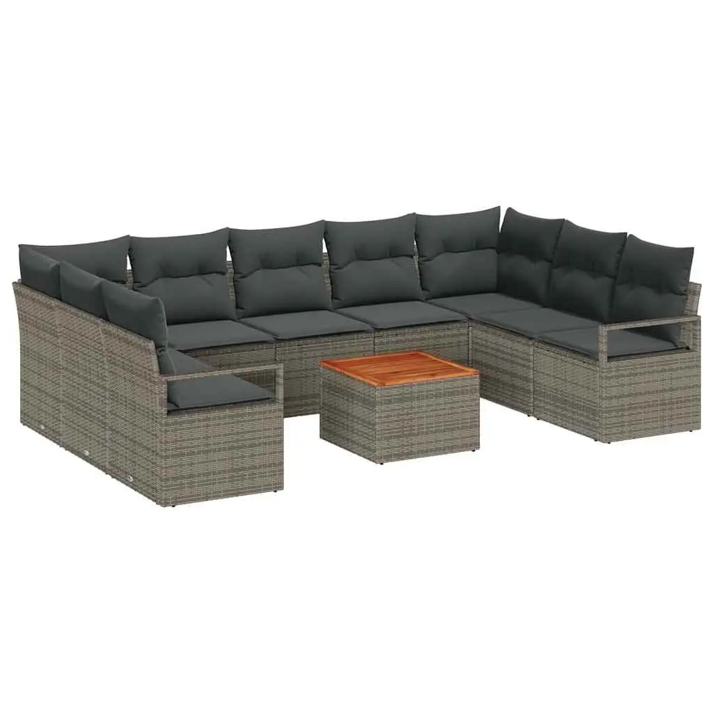 Modular 10-Piece Garden Sofa Set in Grey