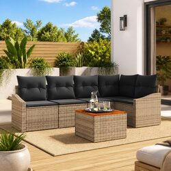 6-Piece Garden Sofa Set for Outdoor Comfort and Durability