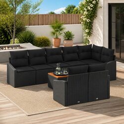 Durable 9-Piece Modular Outdoor Garden Sofa Set