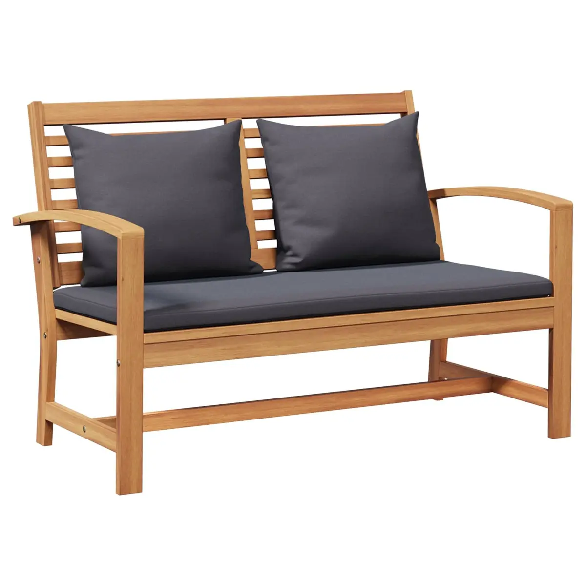 Garden Sofa Set Solid Teak Wood 3 Piece Brown Outdoor Furniture