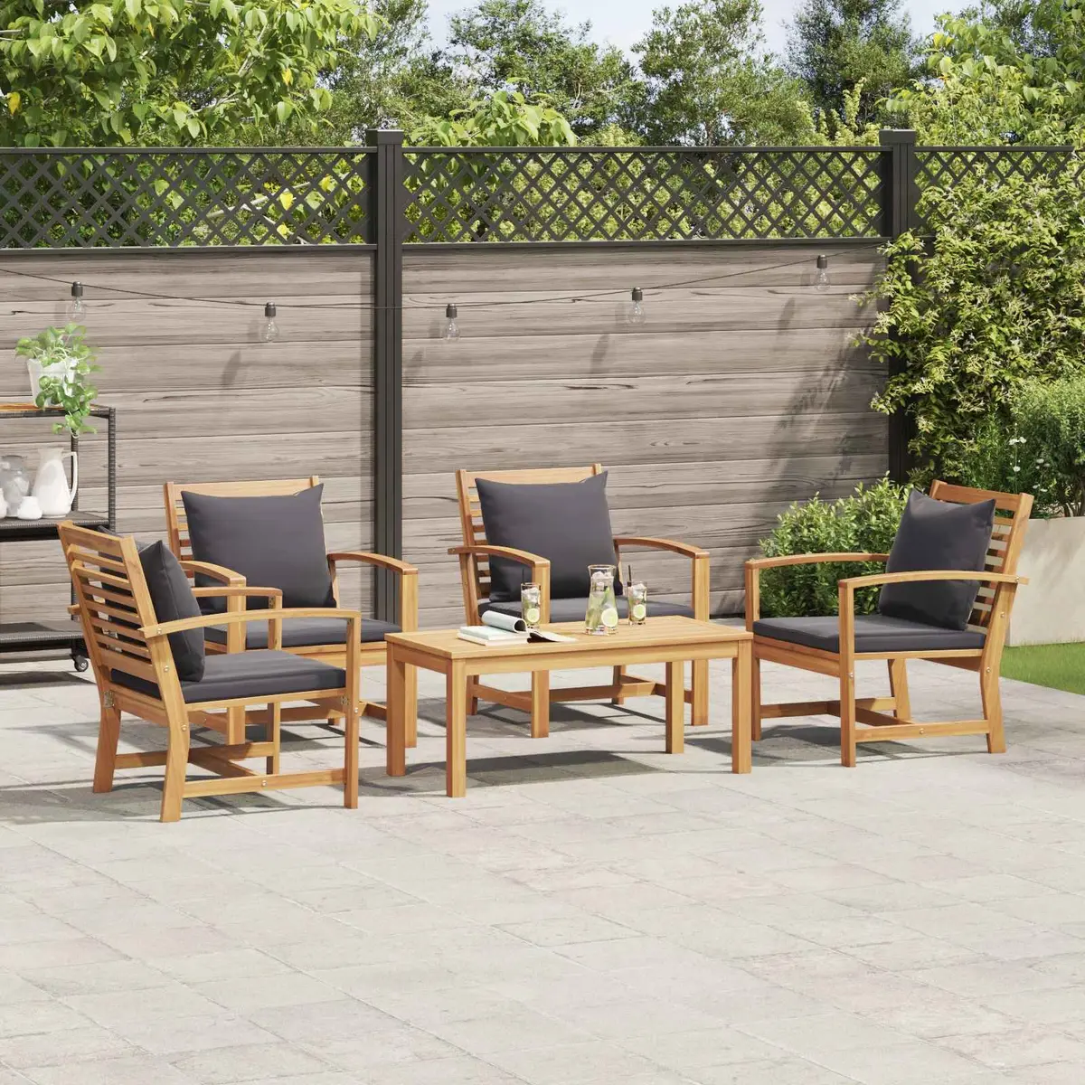 5-Piece Garden Sofa Set for Outdoor Comfort