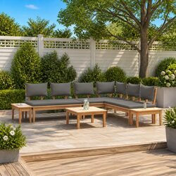 Stylish 3-Piece Garden Sofa Set with Durable Teak Frame