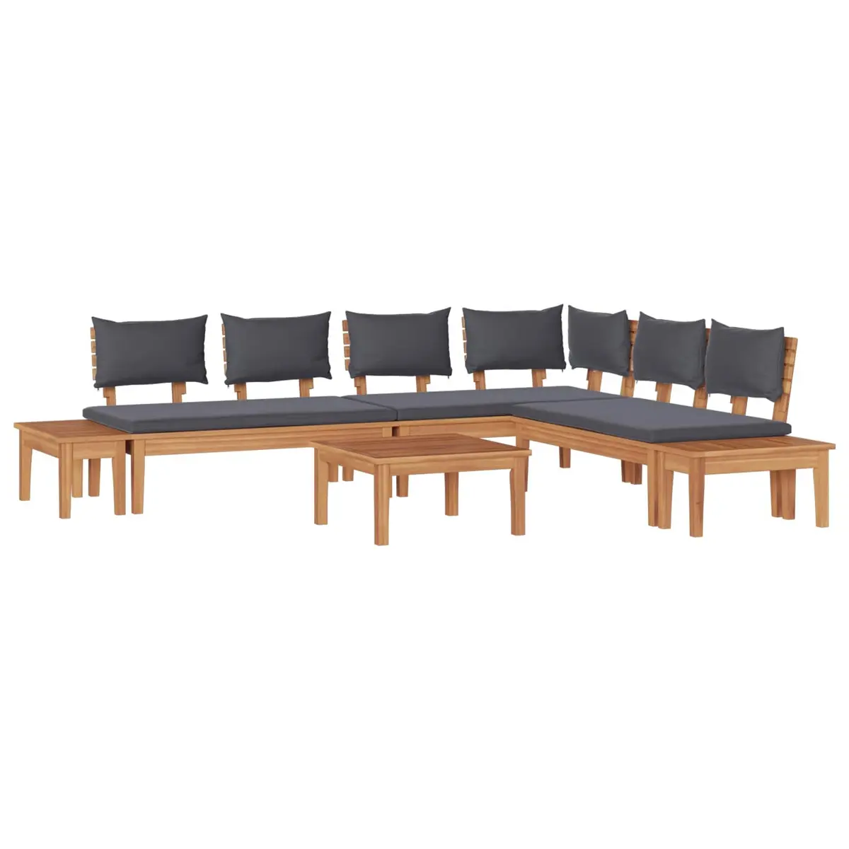 3-Piece Garden Sofa Set with Durable Teak Frame