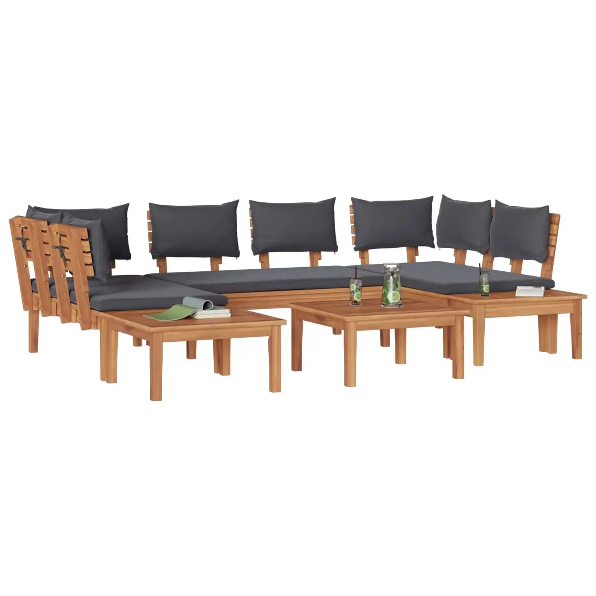 4 Piece Modern Garden Sofa Set for Outdoor Use
