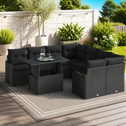 Premium Modular Outdoor Garden Sofa Set - 9 Pieces