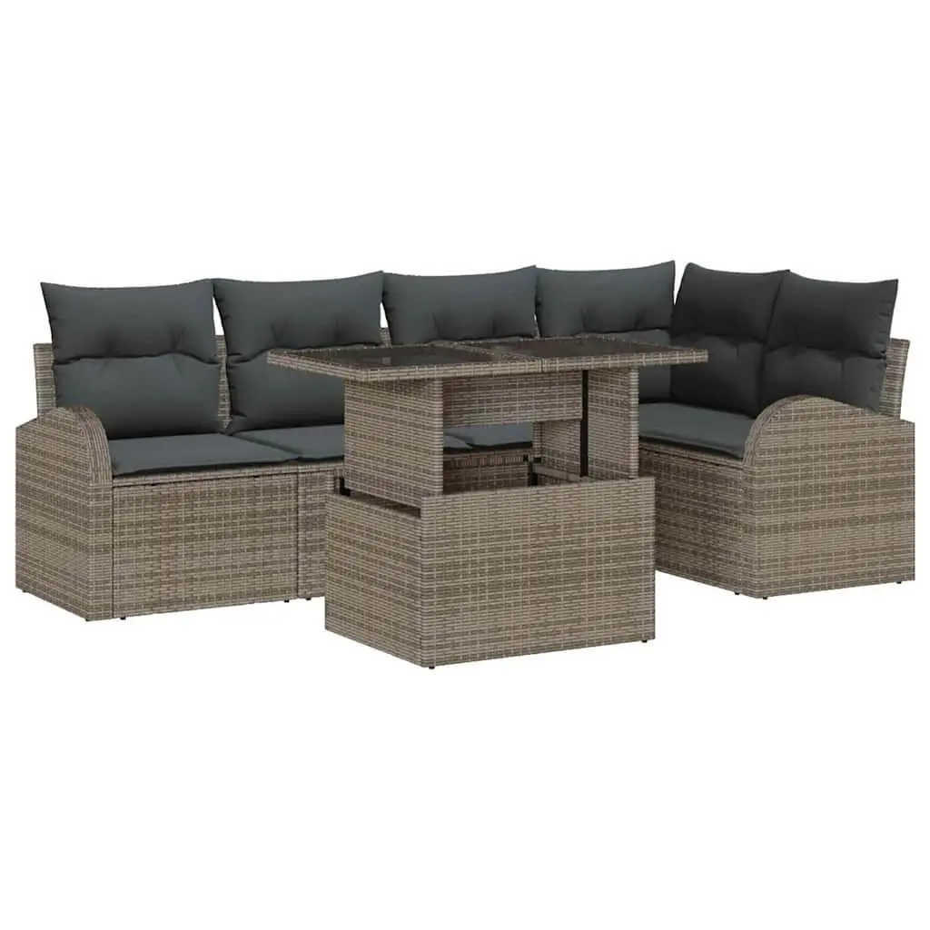 Modular Garden Sofa Set 6 Pieces with Cushions