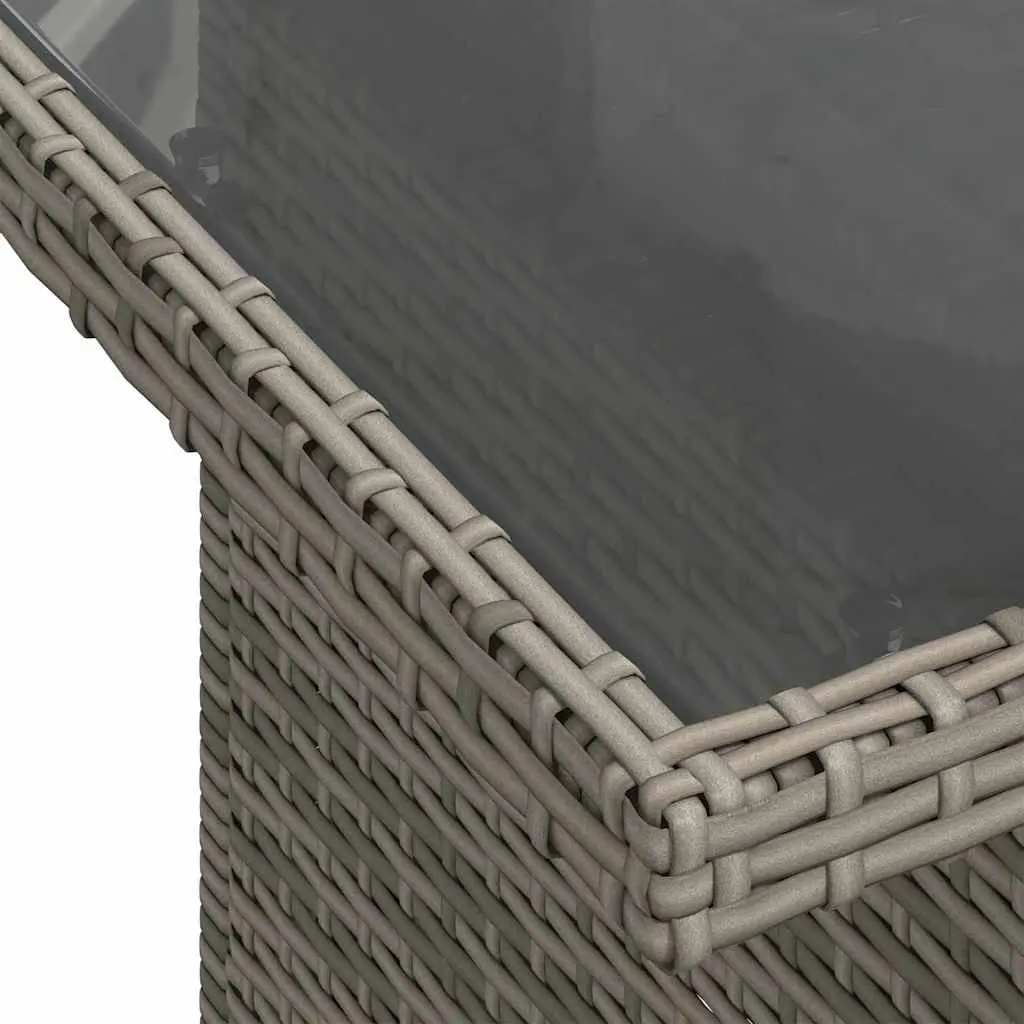 Modular Garden Sofa Set 6 Pieces Grey Poly Rattan
