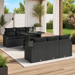 7-Piece Modular Outdoor Garden Sofa Set in Grey