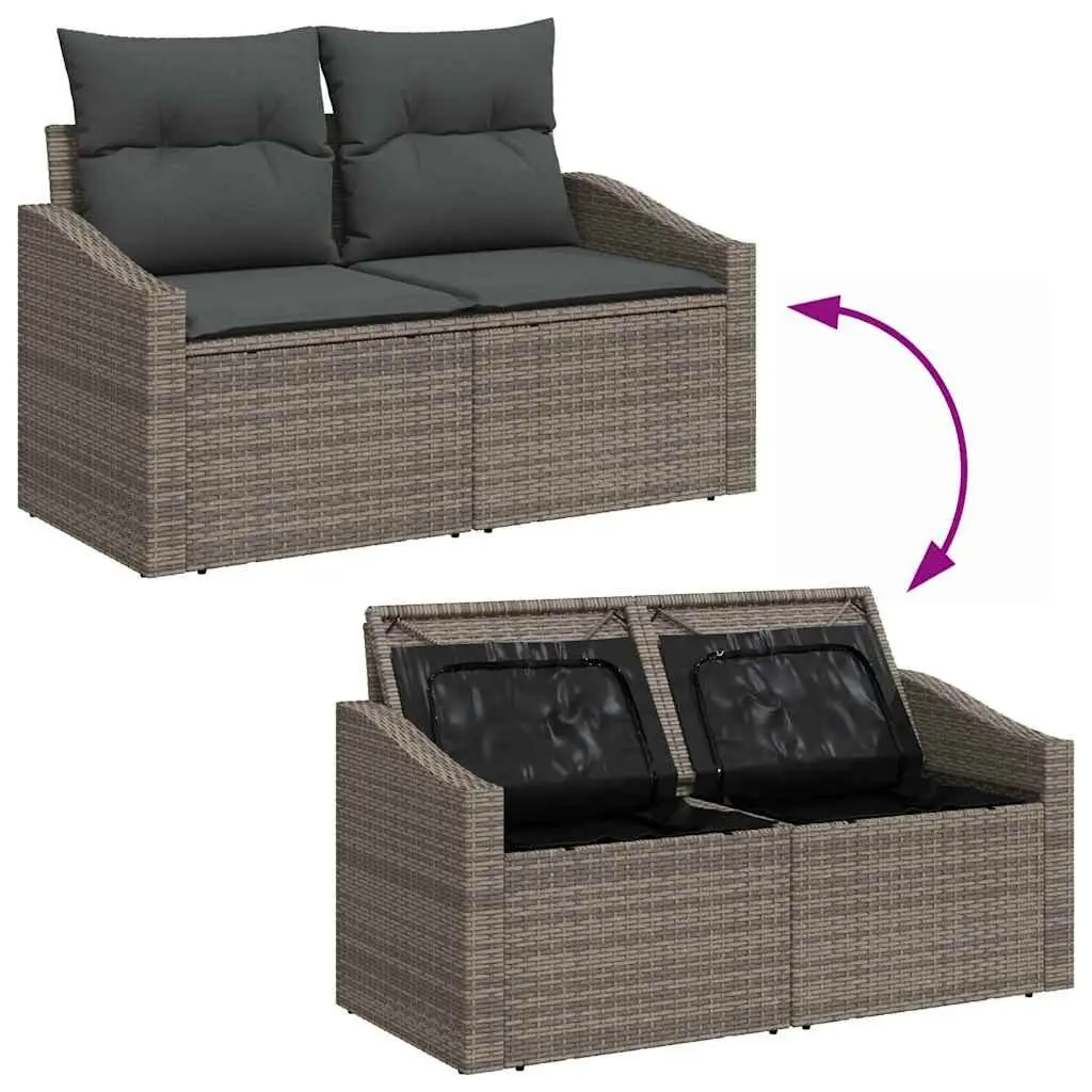 Outdoor Garden Sofa Set 6-Piece Modular Patio Sectional Rattan Seating with