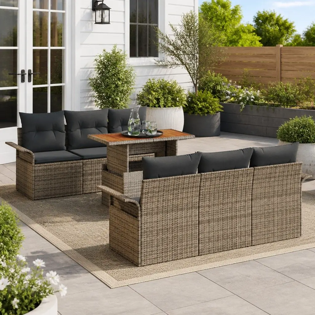 7 Seater Garden Sofa Set for Outdoor Use