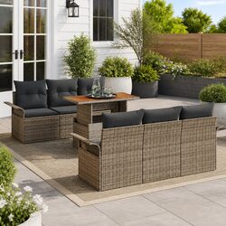 Stylish 7 Seater Garden Sofa Set for Outdoor Use