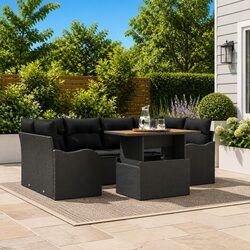 7-Piece Modular Outdoor Garden Sofa Set with Storage