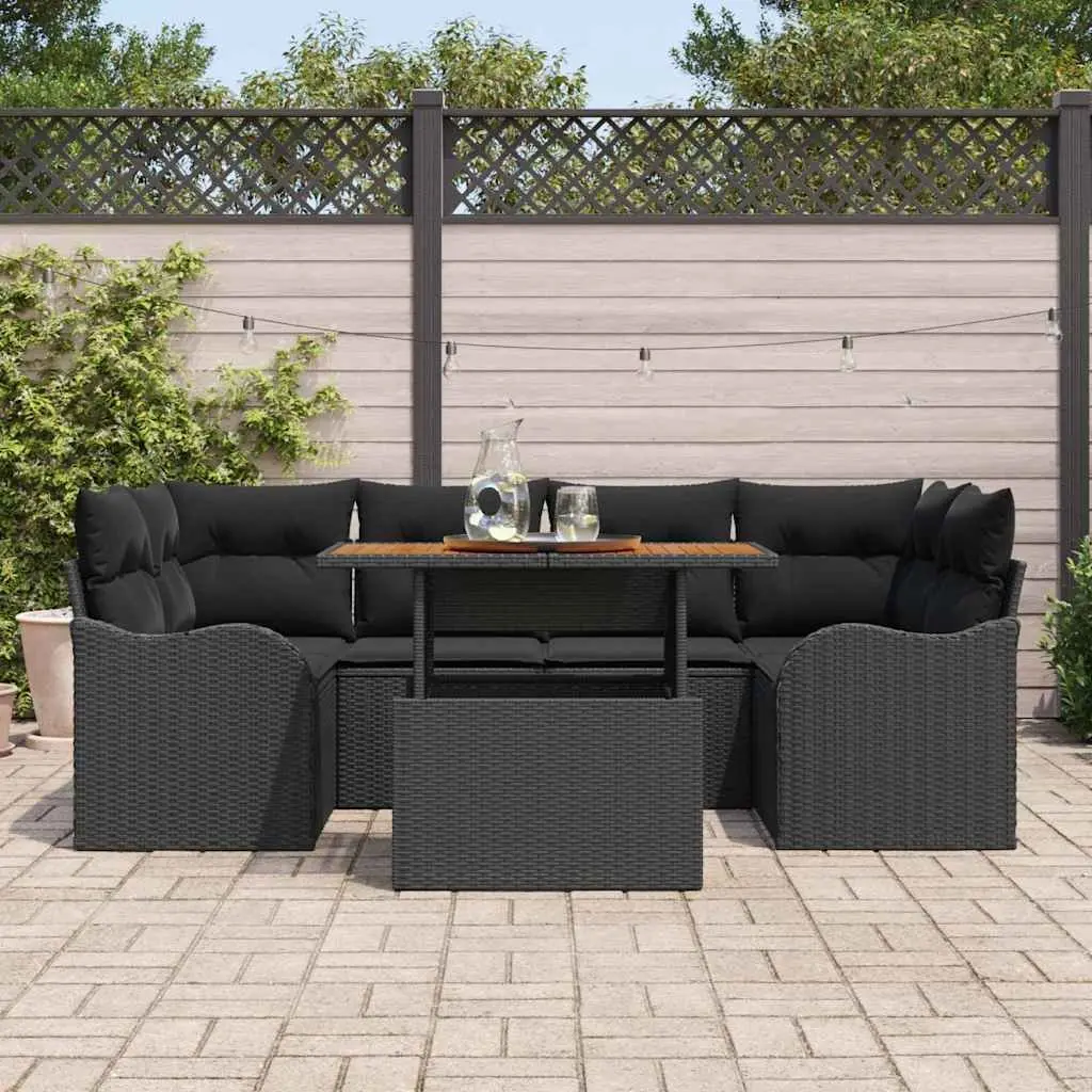 7-Piece Modular Outdoor Garden Sofa Set with Storage