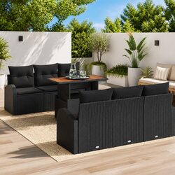 Durable 7-Piece Modular Garden Sofa Set with Storage