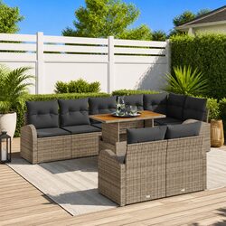 Stylish 9 Piece Modular Garden Sofa Set with Storage