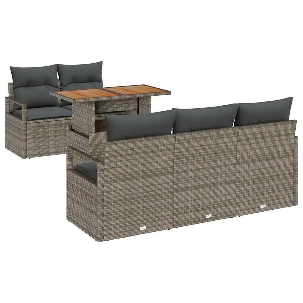 6-Piece Garden Sofa Set with Storage