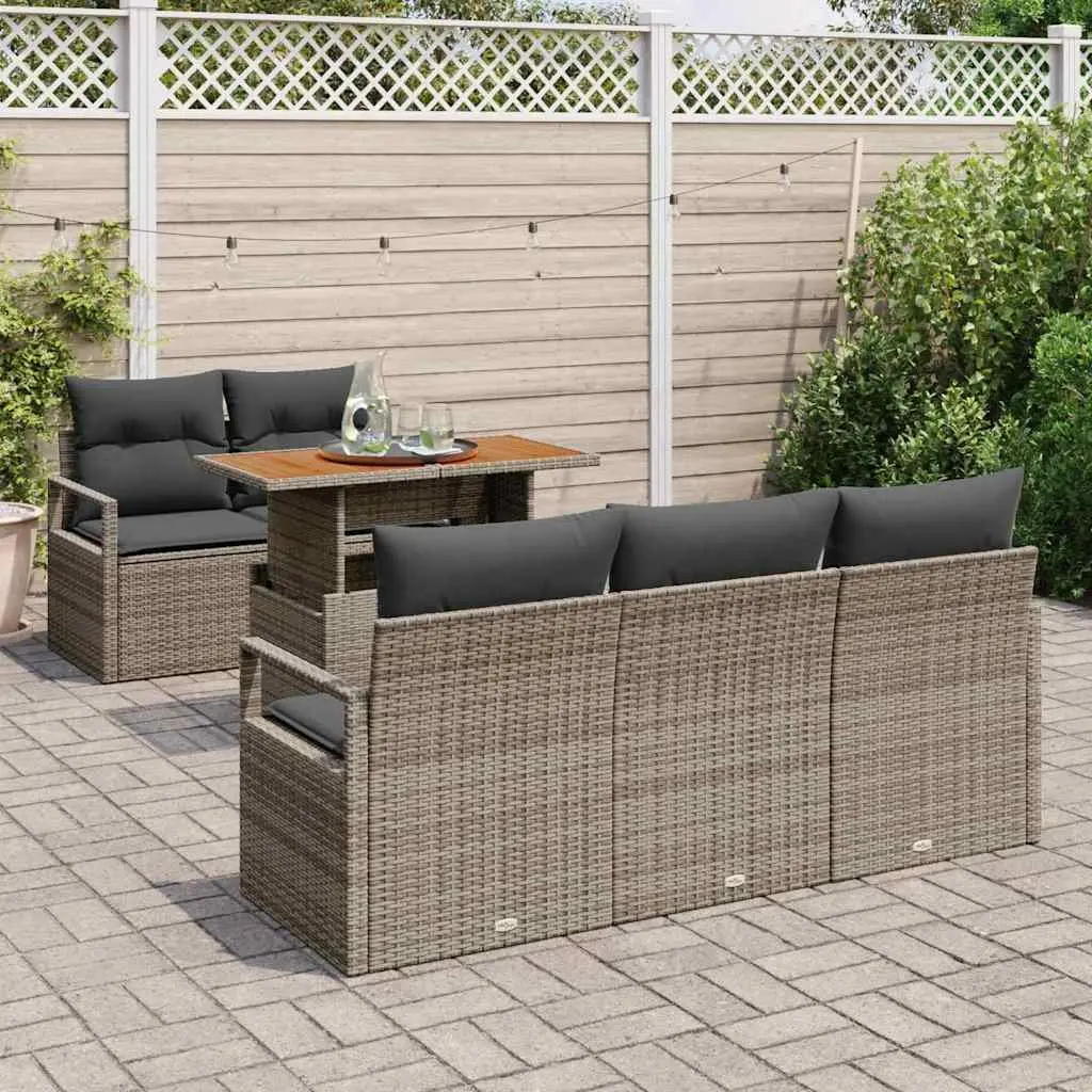 6-Piece Garden Sofa Set with Storage