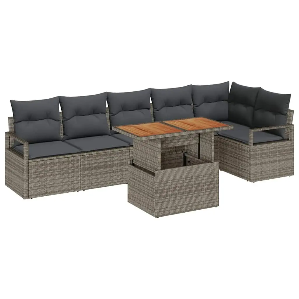 7 Piece Modular Outdoor Sofa Set with Storage