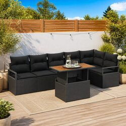 Premium 7-Piece Modular Garden Sofa Set with Storage