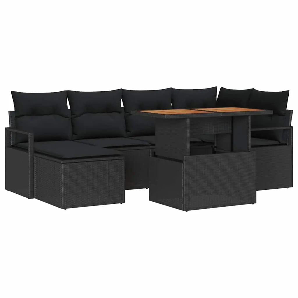 7-Piece Garden Sofa Set with Storage Compartments