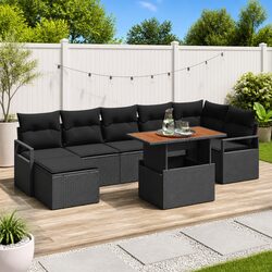 Premium 8 Piece Modular Garden Sofa Set with Storage