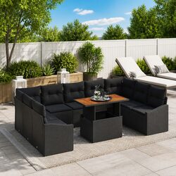 10-Piece Modular Outdoor Garden Sofa Set with Storage