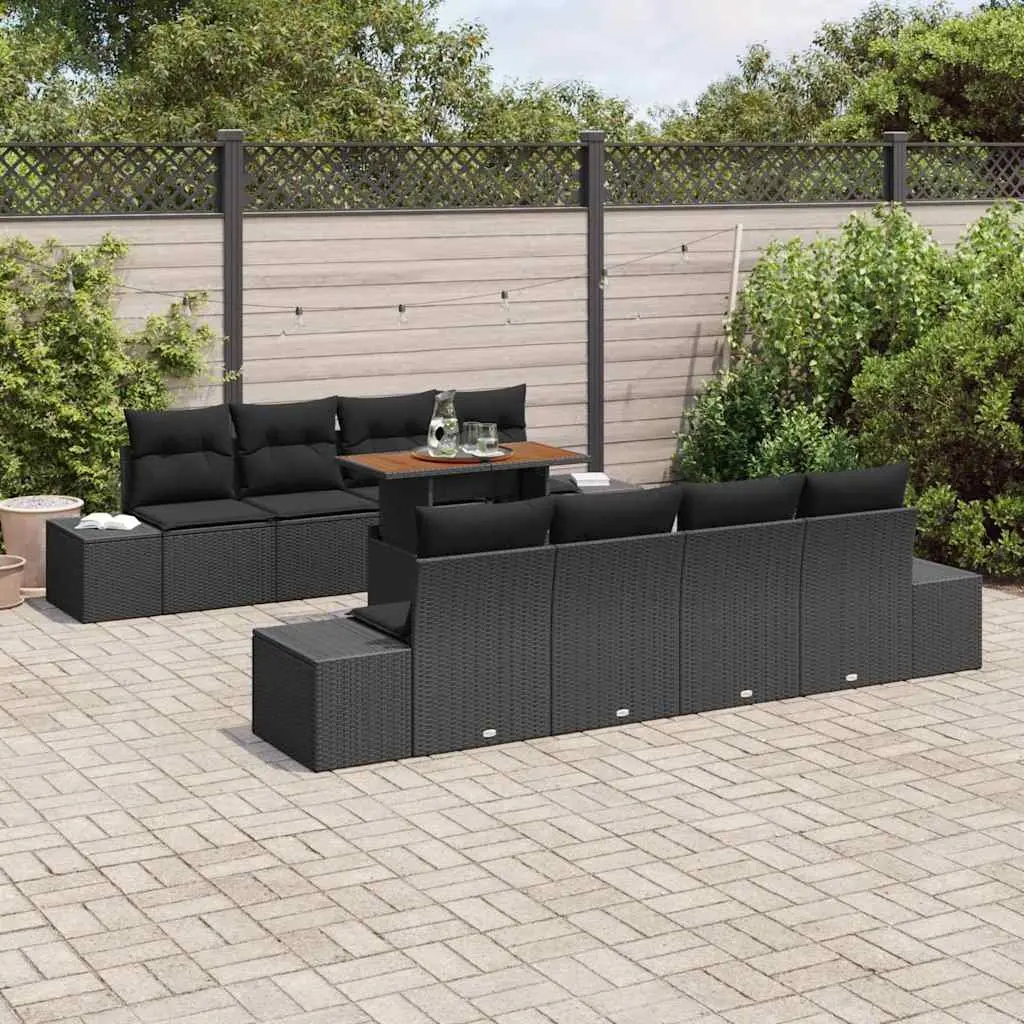 9 Piece Modular Outdoor Garden Sofa Set