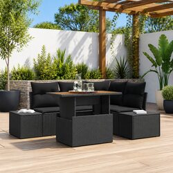Premium 5-Piece Outdoor Modular Rattan Sofa Set