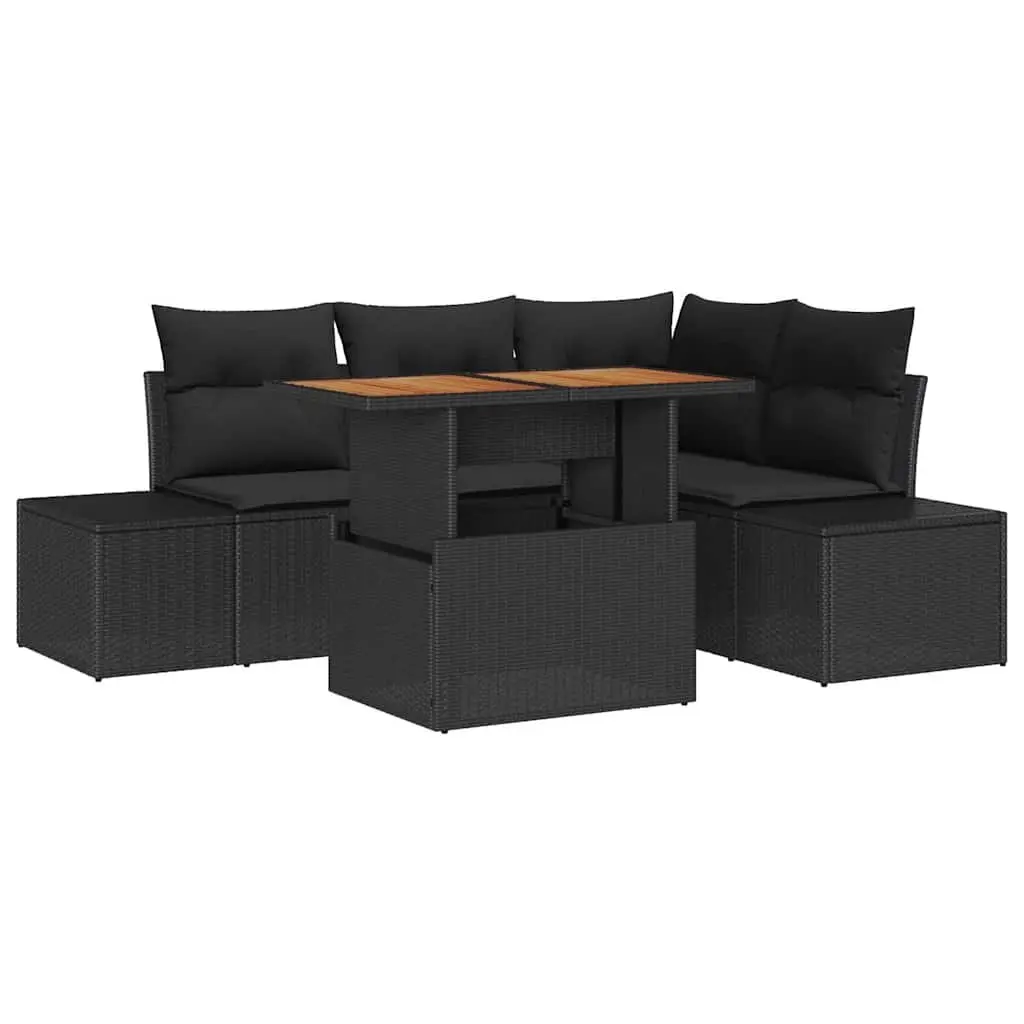 5-Piece Outdoor Modular Rattan Sofa Set
