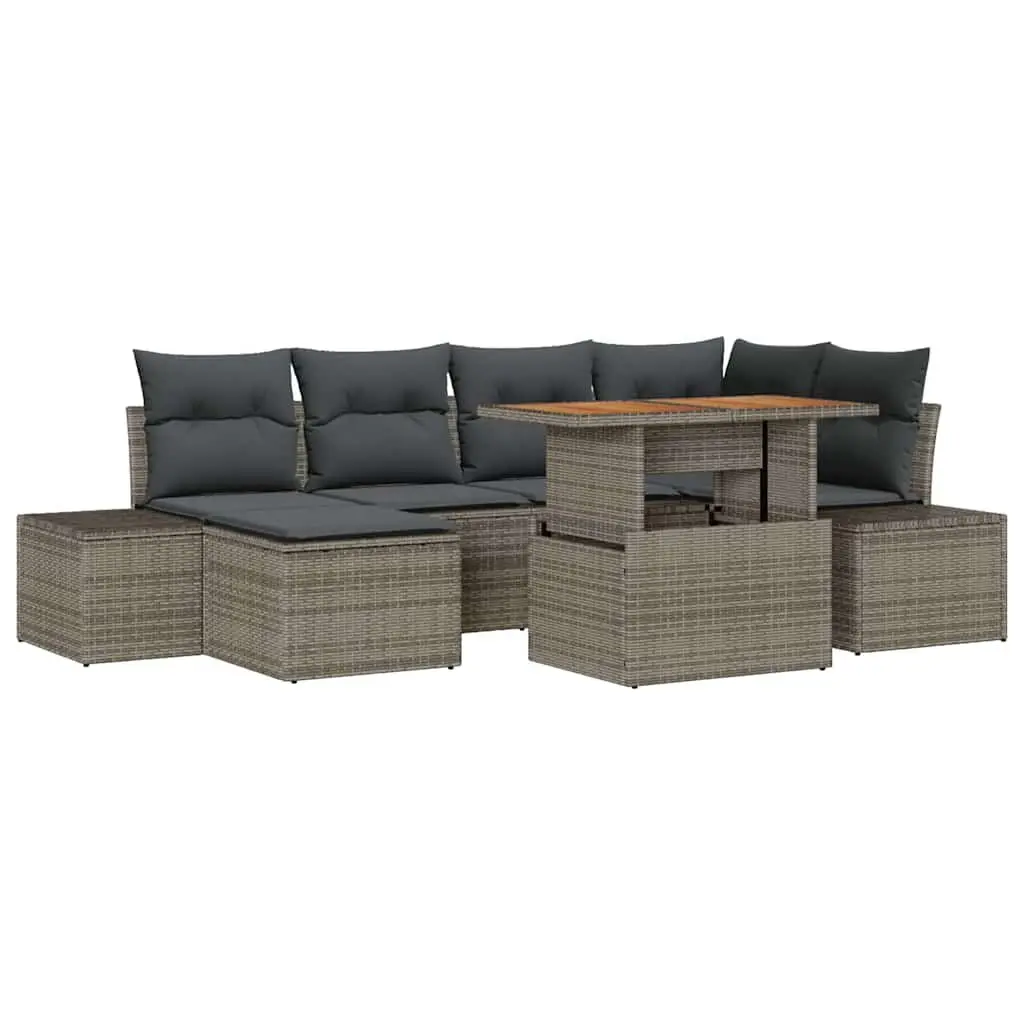 7-Piece Modular Garden Sofa Set with Storage