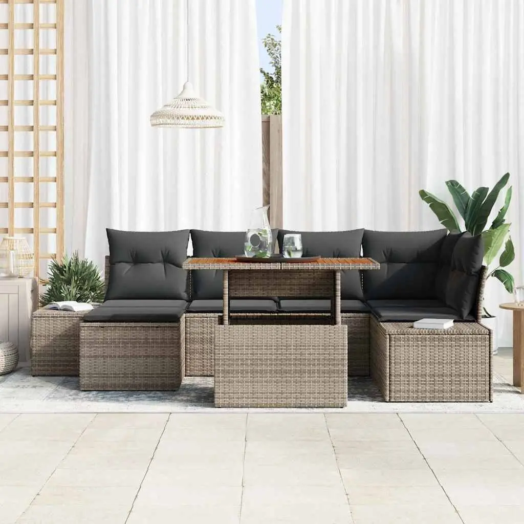 7-Piece Modular Garden Sofa Set with Storage