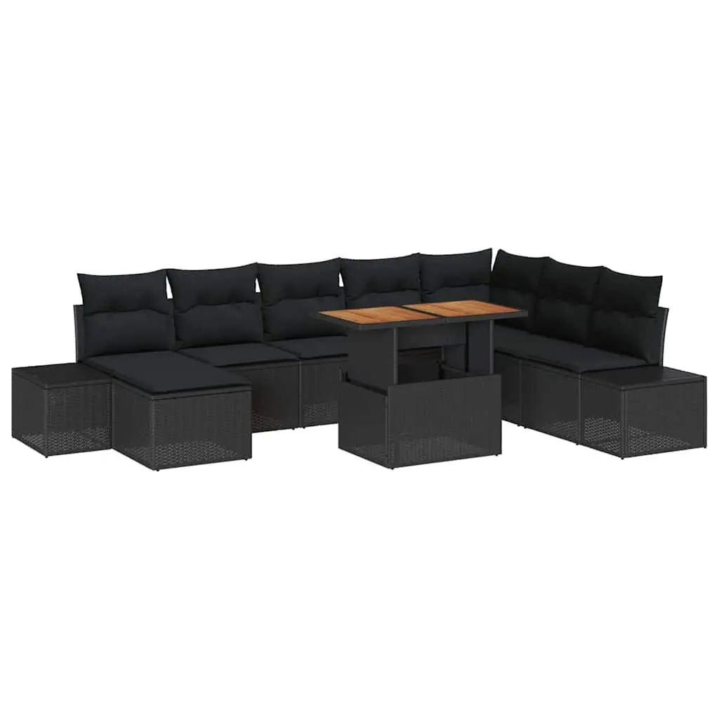 9-Piece Modular Garden Sofa Set with Storage