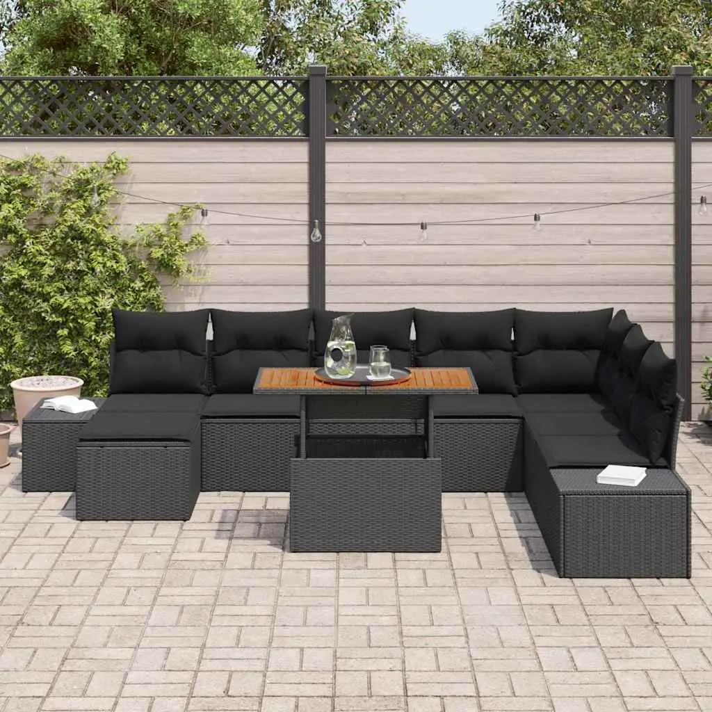 9-Piece Modular Garden Sofa Set with Storage