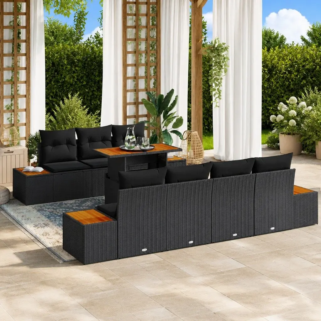 8-Piece Outdoor Garden Sofa Set with Storage