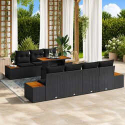 Stylish 8-Piece Outdoor Garden Sofa Set with Storage