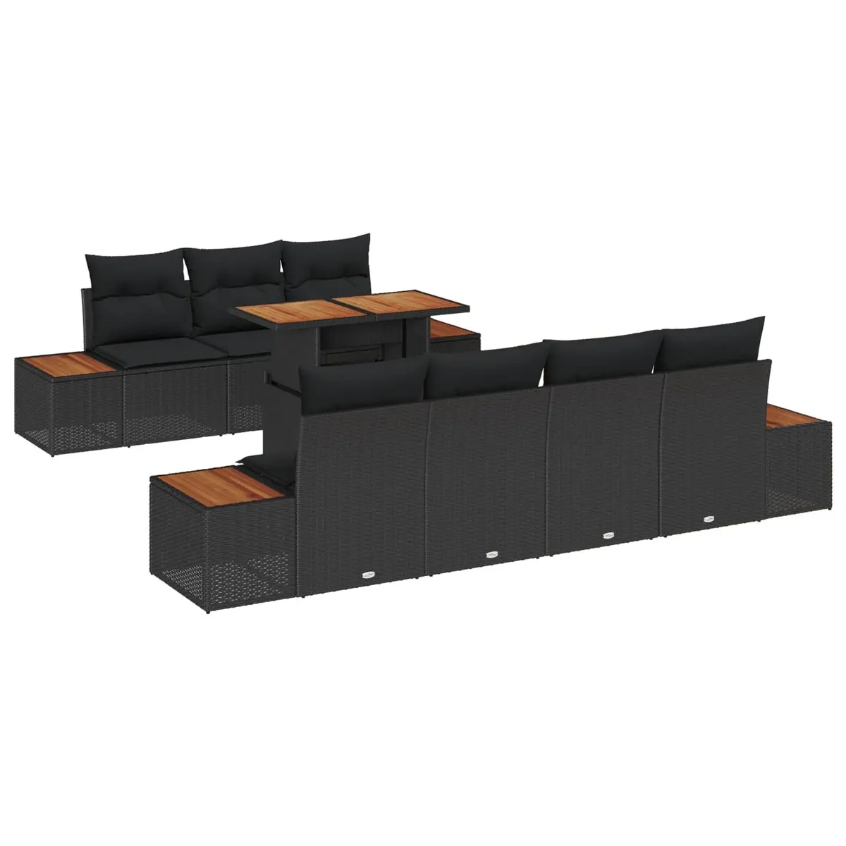 8-Piece Outdoor Garden Sofa Set with Storage