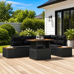 Sturdy Modular Outdoor Garden Sofa Set for 6 People